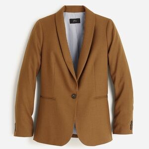 J.Crew Women’s Parke Blazer in Wool Flannel, Heather Caramel, Size 12T, New